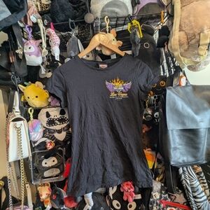 Harley Davidson Las Vegas Nevada Graphic T-Shirt Wings Flames